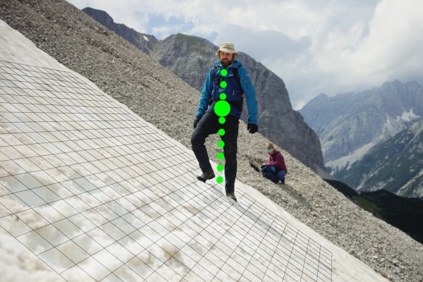 Alpenverein - stará sněhová pole